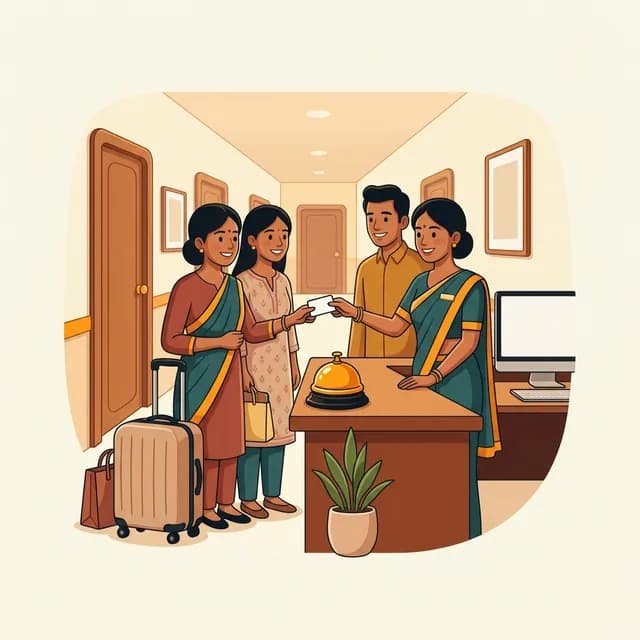 Illustration of hotels and homestays billing with InDhanPay Books