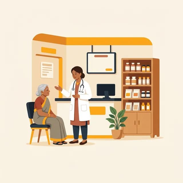 Illustration of clinics and pharmacies billing with InDhanPay Books
