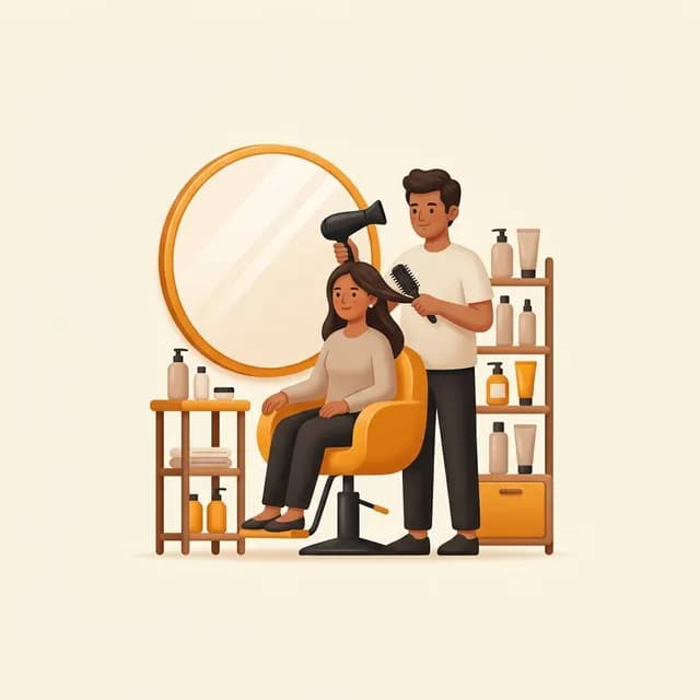 Illustration of salons and spas billing with InDhanPay Books