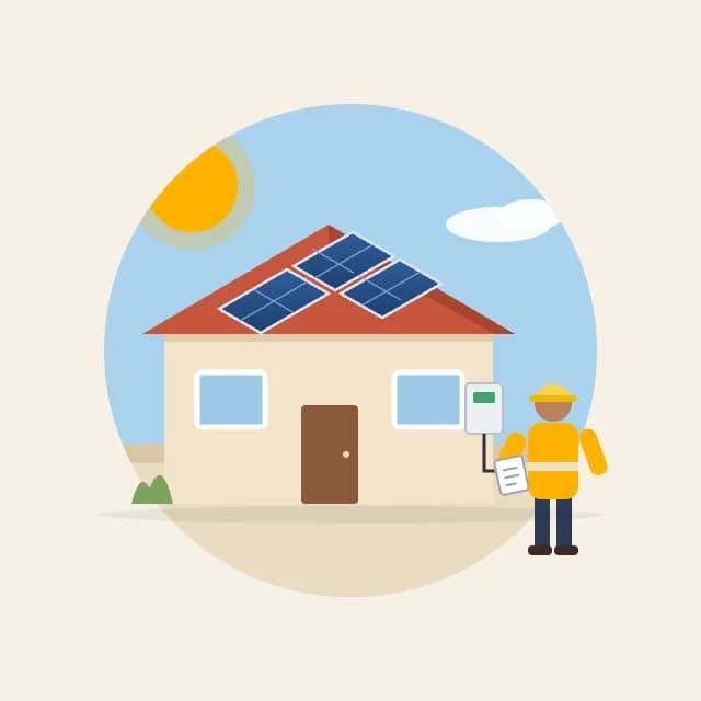 Illustration of solar installers billing with InDhanPay Books